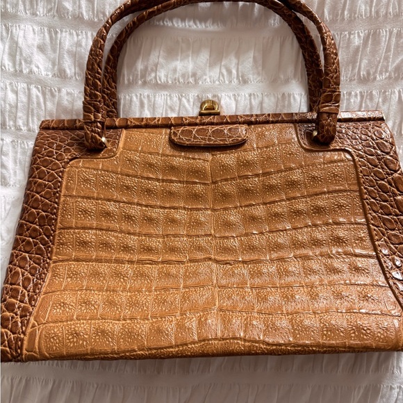 Vintage Rieke Satchel with Faux Crocodile Embossing - Picture 8 of 12